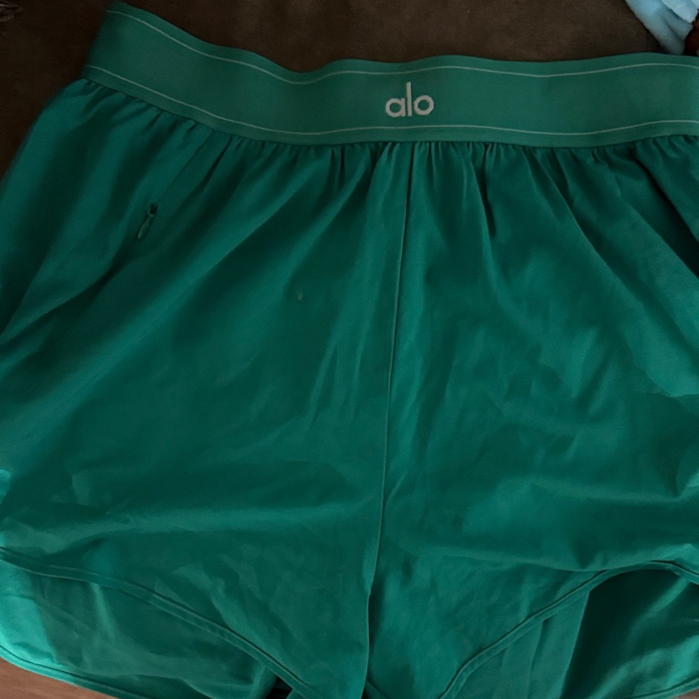 ALO Yoga Teal Green Athletic Shorts